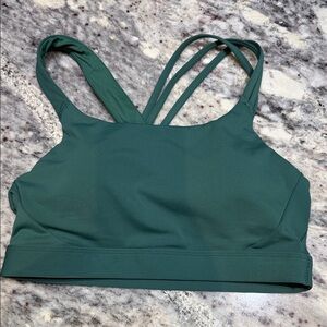Women's Athleta train free Green Sports Bra